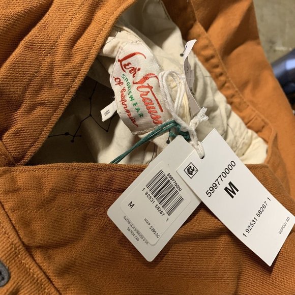 Levis Vintage Clothing Mens 1940s Parka Jacket Size Medium Long Overcoat Brown - Picture 8 of 8